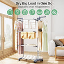 Kitstorack Clothes Drying Rack - Foldable Movable Clothes Rack Drying 30.0" W to 59.0" W Extensible Drying Rack Clothing Oversized 4-Tier Stainless Steel Large Clothes Rack Drying Indoor and Outdoor by TinyTreasures Baby Boutique