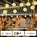 Christmas String Lights Outdoors,4 Pack 7.96" Sphere Lights,Ball Tree Garden Globe Lights for Home, Party, Christmas, Porch Patio,Wedding, Garden,Tree Decoration with Plug by GreenHaven Gardens