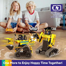 5 in 1 Building Toys STEM Robotics Kit, 430 PCS Blocks RC Robot Erector Sets, APP & Remote Control Excavator Science Kits for Kids Age 6 7 8 9 10 11 12-14, DIY Educational Gift for Boys & Girls by TinyTreasures Baby Boutique