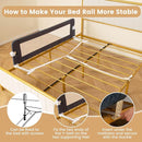 HONEY JOY 2 Pack Bed Rails for Toddlers, 60-Inch Extra Long, Foldable Portable Swing Down Safety Bed Guard Rail, Toddler Bed Rails for Crib, King Queen Full Twin Size Bed Mattress (Gray) by TinyTreasures Baby Boutique