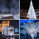 Solar String Lights Outdoor, 4 Pack Each 100 LED Solar Christmas Twinkle Lights Outside, Waterproof Copper Wire with 8 Modes Solar Fairy Lights for Garden Yard Tree Wedding Christmas Decor(Cool White) by GreenHaven Gardens