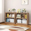 Bookcase, 2 Tiers S Bookshelf Open Storage Organization, Floor Standing Indoor Furniture Book Case for Library Office Living Room Bedroom, Salt Oak - 2 Tier by CozyNest Decor