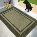 PURRUGS Dirt Trapping Door Mat 32" x 48", Non-Slip/Skid Machine Washable Entryway Rug, Shoes Scraper, Area Rug, Super Absorbent Welcome Mat for Muddy Wet Shoes and Paws, Budding Green & Sage Green by CozyNest Decor
