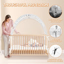 Crib Tent to Keep Baby from Climbing Out - Crib Net to Keep Baby in - Pop Up Breathable Cribs Cover - Canopy with Upgrade Strong Mesh and Durable Zipper (White, Lager) by TinyTreasures Baby Boutique