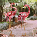 Kircust Flamingo Garden Statues and Sculptures, Metal Birds Yard Art Outdoor Statue, Large Pink Flamingo Lawn Ornaments for Home, Patio, Backyard Decor (2-Pack) by CozyNest Decor