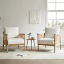CHITA Braid Armchair, Modern Accent Chair for Living Room, Cream by CozyNest Decor