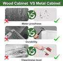 47.24" H Metal Narrow Bathroom Storage Cabinet Pantry Storage Cabinet, 2 Adjustable Shelves for Kitchen, Home Office, Living Room, Dinning Room (White) by CozyNest Decor