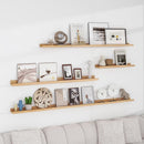 Picture Ledge Shelf, 72 inch Solid Ash Wood Floating Shelves Set of 2, Picture Ledge Photo Ledge Wall Mounted for Living Room Kids' Room Bedroom, Color Natural by TinyTreasures Baby Boutique