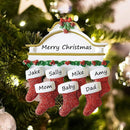 Personalized Christmas Ornaments 2025 Family of 2/3/4/5/6/7/8 Custom Christmas Stocking Ornament with Names Customized Ornaments for Xmas Tree,Family of 5 by TinyTreasures Baby Boutique