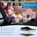 Car Seat Protector for Child, 2 Pack Baby Covers with Mesh Pockets & Non-Slip Backing 600D Durable Under Seat for Back (Rose Gold, Standard) by TinyTreasures Baby Boutique