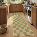 Lahome Checkered Entryway Runner Rug, 2x8 Green Washable Rug Runners for Hallway Non Slip, Farmhouse Indoor Outdoor Non Shedding Kitchen Mats for Floor Porch Balcony by CozyNest Decor