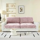 Couch Cushion Covers Individual Large Super Stretch Chenille (Softer Version) Sofa Cushion Covers, Couch Seat Covers Couch Slipcovers Furniture Protector (2PC, Pale Pink) by CozyNest Decor
