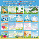 4 Pcs Paint by Sticker Books for Kids Ages 4-8 Sticker by Number Books Activity Book for Kids Ages 3-5 Sticker Puzzle Book Craft Art Toddler Girls Gift with Dinosaur Unicorn Ocean Animal 32 Pictures by TinyTreasures Baby Boutique