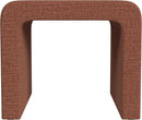 Modern Channel Rust Chenille Foot Stools Ottoman Home Décor, Soft Ottoman Foot Rest Chair for Bedroom and Living Room, Vanity Chair and Stool in Dressing Area, and Lounge (Rust Chenille) by CozyNest Decor