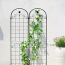 2 Pack Metal Garden Trellis 86.7" H Garden Fence Rustproof Trellis for Climbing Plants Support Roses Flower Outdoor Lawn Black by GreenHaven Gardens