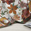 Boho Throw Blanket for Couch Sofa Bed, 100% Cotton Woven Quilt with Tassel 80”x90”, Super Soft Muslin Blanket with Floral Printed, Decorative Reversible Bed Blanket/Cover for All Seasons by CozyNest Decor