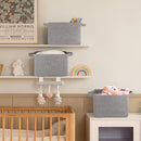 OIAHOMY Storage Basket, Woven Baskets for Storage, Cotton Rope Basket for toys,Towel Baskets for Bathroom - Pack of 3, Light Grey by TinyTreasures Baby Boutique