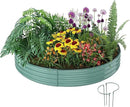 Galvanized Metal Planter Round Raised Garden Bed Kit for Gardening Outdoor，3x3x1ft Grow Garden Box Raised Flower Bed，Round Galvanized Planter Outdoor Large Metal Fire Pit Ring by GreenHaven Gardens
