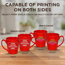 DISCOUNT PROMOS Custom Glossy Ceramic Latte Coffee Mug 12 oz. Set of 100, Personalized Bulk Pack - Perfect for Tea, Espresso, Cappuccino, Hot Cocoa - Red by CozyNest Decor