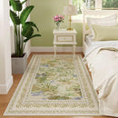 4x6 Rug for Bedroom Impressionist-Style Vintage Washable Rugs Non Slip Low Pile Small Carpet for Bedside Kids Room Office Dining Room, Beige by TinyTreasures Baby Boutique