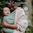 Boba Baby Wrap Carrier – Original Baby Sling Carrier for Newborns (7–35 lbs), Soft, Secure, Hands-Free & Ergonomic, Ideal for Comfortable Bonding, New Parents (Sage Green) by TinyTreasures Baby Boutique
