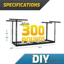 MonsterRAX - 2x6 Overhead Storage Rack (Hammertone, 18"-33" Ceiling Drop Down) by GreenHaven Gardens