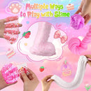 6 Pack Slimes, Pink Slime Kids, Cloud Slime kit for Girls Ages 8-12, Toys for Girls and Boys, for Kids Slime Set Party kit Goodie Bag Stuffers, 4 5 6 7 8 9 10 Year Old Girl Birthday Gift Cute Stuff by TinyTreasures Baby Boutique