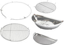 SnS Grills Slow ‘N Sear® 5-Piece Cooking System - Patented Charcoal Basket with Removeable Water Reservoir, EasySpin Grate, Drip Pan for Low ‘N Slow Smoking & Charcoal Grilling on Big Green Egg LG by GreenHaven Gardens