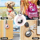 Upgrade Waterproof 2 Pack Airtags Holder with Apple Airtags Keychain, Hard PC Air Tag Case, Anti-Scratch & Shock Air tag Holder, Men's Women's Keyrings & Keychains-Clear Black+ Clear Pink by TinyTreasures Baby Boutique