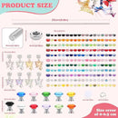 380pcs Beaded Garden Stake, DIY Butterfly Fairy Wand Garden Stake Kit with 10IN Threaded Rod Crystal Stopper Top Large Holes Beads Butterfly Decoration Pendants Outdoor Fairy Garden kit by CozyNest Decor