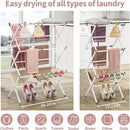 APEXCHASER Clothes Drying Rack, 3-Tier Laundry Drying Rack for Clothes, Expandable Metal Clothing Dryer, Collapsible Towel Rack, Air Drying Rack, White by TinyTreasures Baby Boutique