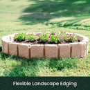 Beuta Landscape Edging | Garden Edging Border | Faux Stone Block XL for Lawn Edging, Flower Beds & Yard Edging – 40 Pack | Each Section Has 6 Blocks 48" L x 4" W x 9.5" H | 120 Spikes | Sandstone by GreenHaven Gardens