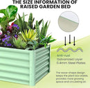 Galvanized Raised Garden Bed Outdoor, 2 Pcs 6x3x1.5FT Outdoor Large Planter Raised Beds Open Base with Safety Edge and Glove for Vegetables Flowers Ground Planter, Green by CozyNest Decor