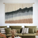 IOWER Large Macrame Wall Hanging Dip Dye Craftsmanship Fiber Yarn Wall Art Boho Wall Decor Home Decor 57''W x 35''L by CozyNest Decor