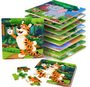 Puzzles for Kids Ages 3-5, 16 Piece Colorful Wooden Puzzles for Toddler Children Learning Educational Toys for Boys and Girls (9 Puzzles) by TinyTreasures Baby Boutique