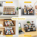 RCHYFEED Spice Rack Organizer for Cabinet Pantry,4 Tier Spice Rack Countertop, Depth Adjustable Spice Organization for Cabinet,Tierd Seasoning Organizer for Cabinet(Black, 1Pack) by CozyNest Decor