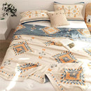 100% Cotton Throw Blankets for Couch Bed Chair Sofa,Cotton Quilt Throw Woven Boho Bed Blankets,Versatile Knit Woven Super Soft Decorative Blanket for Women,80''Wx 90''L by CozyNest Decor