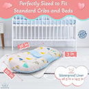 Baby Lounger for Newborns and Infants, Portable Lounger with Pillow & Foot Rest - 100% Cotton, Snug, Travel-Friendly, Breathable Fabric, Ideal for Cribs & Floor - Sprinta (Poly Snuggle) by TinyTreasures Baby Boutique