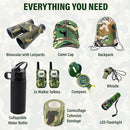 Outdoor Adventure Kit for Kids – Premium Camouflage Camping Gear with Walkie-Talkies – Military Style Toys – 10 in 1 Bundle – Ideal for All Ages and Genders (Junior Ranger) by TinyTreasures Baby Boutique