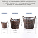 Handwoven Red Willow Planter Basket with Waterproof Liner – Natural Brown Decorative Flower Pot Holder for Indoor Use - Small Size (Inner Top Ø 7", Inner Height 5.9") by CozyNest Decor