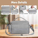 Breast Pump Bag for Spectra S1 S2 with Waterproof Mat, Breast Milk Cooler Bag for Pump Essentials, Pumping Bags for Working Mom Travel Camping, Grey by TinyTreasures Baby Boutique