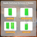 【Upgraded】 LED Flame Lights with Remote & Timer, 4-Mode Rechargeable Battery Operated Flameless Candles, Waterproof Pillar Flickering Lanterns for Room Patio Wedding Halloween Home Decor, Green by GreenHaven Gardens