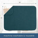 S&T INC. Dish Drying Mat XL, 18” x 24”, Absorbent Microfiber Kitchen Counter Mat, Dish Drying Pad for Dishes, Utensils, Pots and Pans, Extra Large, Tapestry Blue by CozyNest Decor