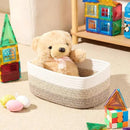 Small Storage Baskets for Organizing | Closet Organizer Bins | Shelf Toy Basket | Woven Rope Baskets | Cube Decorative Box | Shallow Basket |11.5x7.5x4.7”| 4 Packs Gradient Brown by CozyNest Decor