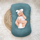 Hooyax Baby Lounger Cover 2 Pack - 100% Muslin Cotton Newborn Lounger Pillow Covers Only, Soft Breathable Infant Lounger Cover with Reinforced Stitching, Fits Most Standard Baby Loungers (Blue Grey) by TinyTreasures Baby Boutique