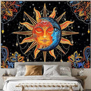 Lunerfex Sun and Moon Tapestry Mandala Wall Tapestry, Cute Tapestries for Bedroom Ceiling Tapestries Wall Hanging for Bedroom Living Room Decor Sun-1 44"x60" by CozyNest Decor