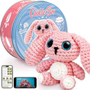 Cookie Box Crochet Kit for Beginners - Learn to Craft Amigurumi Stuffed Animals - Knitting Gift for Kids and Adults - Beginner-Friendly Yarn - Stitch-by-Stitch Video Tutorial - Bunny Lola by TinyTreasures Baby Boutique
