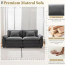 URRED Modular Sectional Sofa Comfy Cloud Couch, Modern Velvet Sofa Sleeper Deep Seat Couches with Ottoman/Pillows for Living Room (Dark Gray, 82.6'') by CozyNest Decor