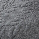 MarCielo 3-Piece 100% Cotton Oversized Bedspread Lightweight Quilt Coverlet Embroidery Farmhouse Bedding Set T0 (Dark Grey, Oversized Queen (100"x106")) by CozyNest Decor