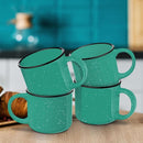 DISCOUNT PROMOS Ceramic Campfire Coffee Mugs 13 oz. Set of 10, Bulk Pack - Perfect for Tea, Espresso, Cappuccino, Hot Cocoa - Mint by TinyTreasures Baby Boutique
